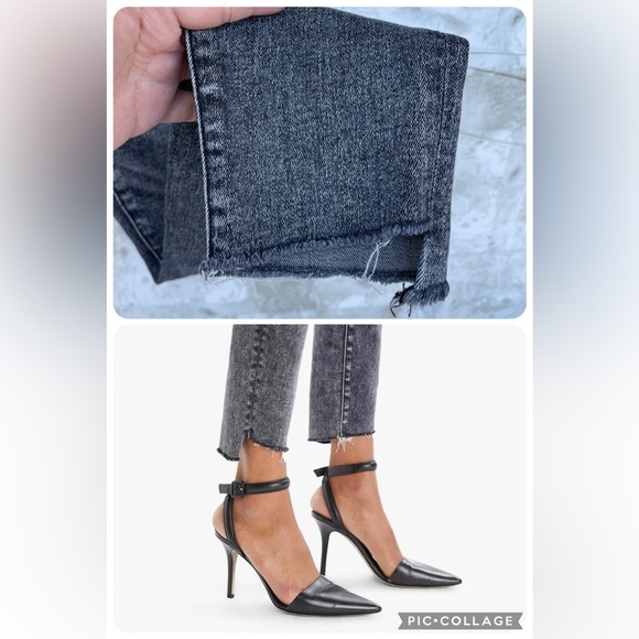 Mother - Stunner Zip Ankle Step Fray Skinny Jeans in Train Stops size 25 - Picture 3 of 16